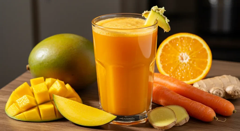 Carrot-Mango-Ginger-Sunrise-Juice