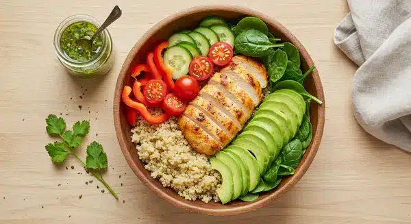 chicken quinoa bowl
