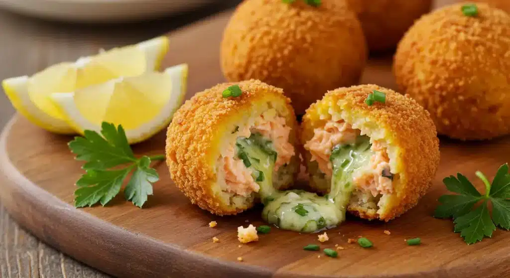 salmon potato balls