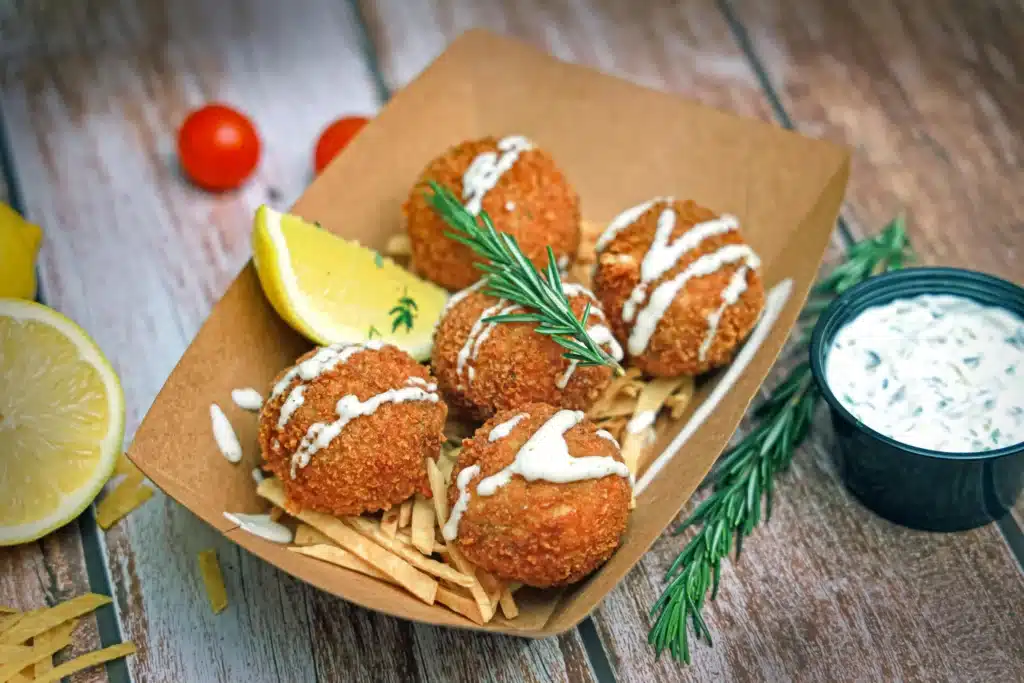 salmon potato balls